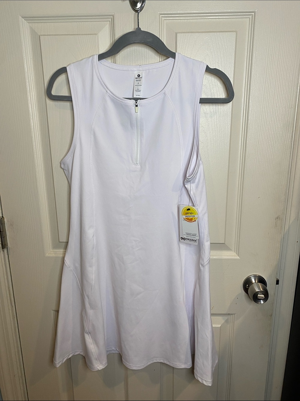 90 Degree By Reflex White Sleeveless Athletic Dress